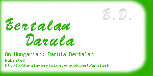 bertalan darula business card